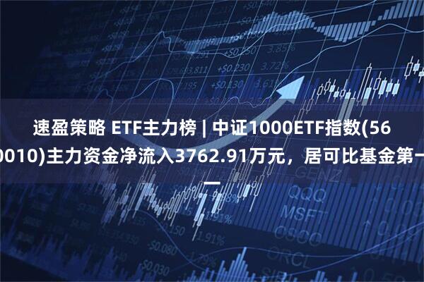 速盈策略 ETF主力榜 | 中证1000ETF指数(560010)主力资金净流入3762.91万元，居可比基金第一