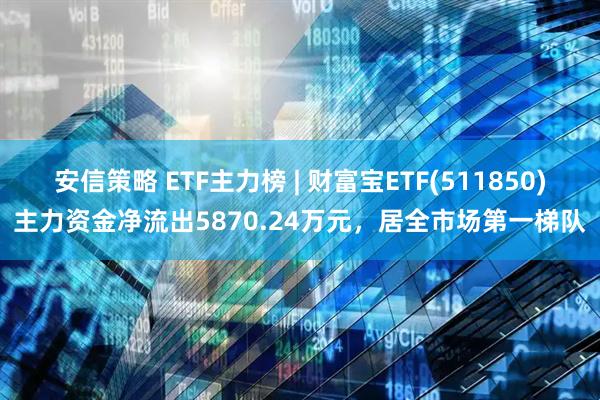 安信策略 ETF主力榜 | 财富宝ETF(511850)主力资金净流出5870.24万元，居全市场第一梯队